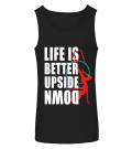 Camiseta Feminina com gola redonda - LIFE IS BETTER UPSIDE DOWN