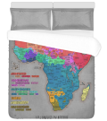 Les langues d'Afrique | original | avec frontières (lit) - Bed Linen