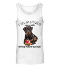 Round neck T-Shirt Unisex - COFFEE AND ROTTWEILER MAKE ME HAPPY, HUMANS MAKE MY HEAD HURT
