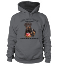 Round neck T-Shirt Unisex - COFFEE AND ROTTWEILER MAKE ME HAPPY, HUMANS MAKE MY HEAD HURT