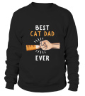Rundhals T-Shirt Unisex - BEST CAT DAD EVER