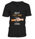Rundhals T-Shirt Unisex - BEST CAT DAD EVER