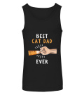Rundhals T-Shirt Unisex - BEST CAT DAD EVER