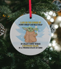 Baby Yoda Ornament - A010 - Dekorative Platte