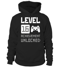 Level 16 Achievement Unlocked Tee Shirt Gifts 16th Birthday