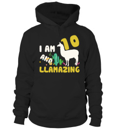 Llama 10th Birthday Llamazing Shirt