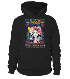 February Woman The Soul Of A Mermaid The Fire Of A Lioness The Heart Of A Hippie The Spirit Of A Butterfly Shirt 