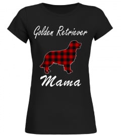 Golden Retriever Mama Plaid Shirt Funny Gift T-shirt for Christmas