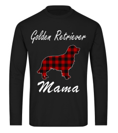 Golden Retriever Mama Plaid Shirt Funny Gift T-shirt for Christmas