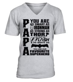 PAPA SUPER HÉROS T SHIRT - NOIR, HOMME