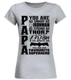 PAPA SUPER HÉROS T SHIRT - NOIR, HOMME