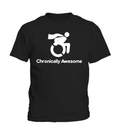 Chronically Awesome Wheelchair Superhero Funny Tee Shirt