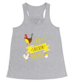 Funny Crazy Chicken Mama Tee Shirt for Women