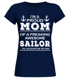 Proud navy mom- son T-shirt