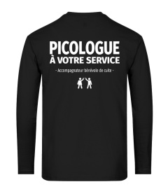 TSHIRT PICOLOGUE À VOTRE SERVICE APÉRO ALCOOL HUMOUR DRÔLE JB5 COLLECTION