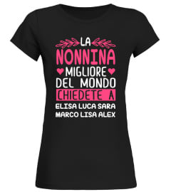 LA NONNINA MIGLIORE DEL MONDO CHIEDETE A TSHIRT PERSONALIZZATO