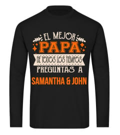 EL MEJOR PAPA SAMANTHA & JOHN T-SHIRT