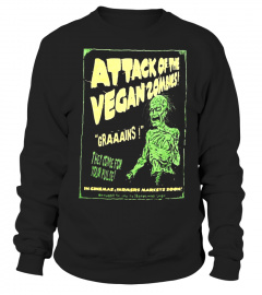 Vegan shirt attack of vegan zombie shirt for vegetarian tee