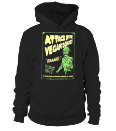 Vegan shirt attack of vegan zombie shirt for vegetarian tee