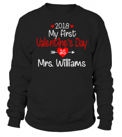 GIFTS FOR NEWLYWEDS FIRST VALENTINES DAY AS MRS CUSTOM SHIRT