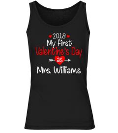 GIFTS FOR NEWLYWEDS FIRST VALENTINES DAY AS MRS CUSTOM SHIRT