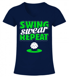 Swing Swear Repeat Funny Golf T-shirt