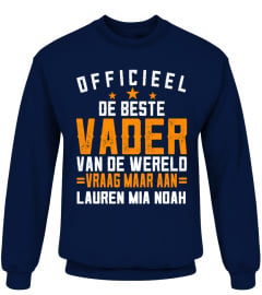 OFFICIEEL DE BESTE VADER VAN DE WERELD GEPERSONALISEERD TSHIRT