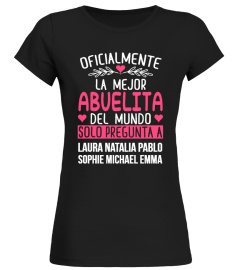 OFICIALMENTE LA MEJOR ABUELITA CAMISETA PERSONALIZADA