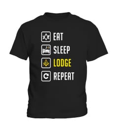 Freemason Store: MASON EAT SLEEP LODGE REPEAT T-Shirt Gift