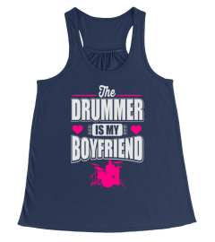 THE DRUMMER IS MY BOYFRIEND WOMEN'S T-SH