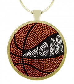 Basketball Mom  - Circle Pendant