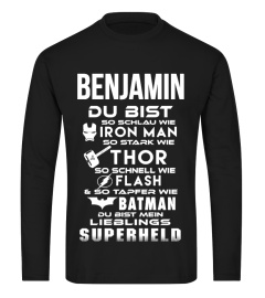 BENJAMIN DU ER IRONMAN THOR FLASH BATMAN SUPERHELD T-SHIRT