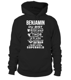 BENJAMIN DU ER IRONMAN THOR FLASH BATMAN SUPERHELD T-SHIRT