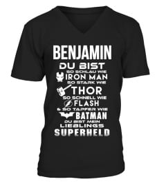 BENJAMIN DU ER IRONMAN THOR FLASH BATMAN SUPERHELD T-SHIRT