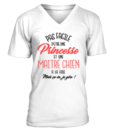 T-shirt princesse et maitre chien