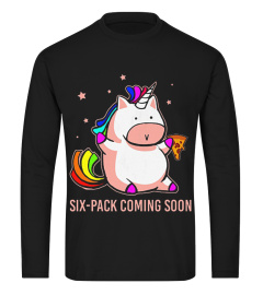 UNICORN PIZZA SIX PACK COMING SOON T SHIRT