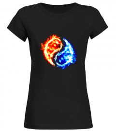 Yin Yang T-Shirt Tai Chi Symbol Water Fire Martial Arts Tee