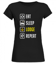 Freemason Store: MASON EAT SLEEP LODGE REPEAT T-Shirt Gift