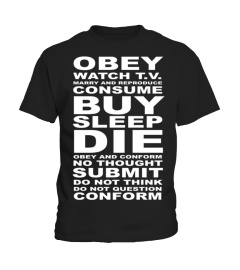 TSHIRT - THEY LIVE OBEY T-SHIRT Cartoon 