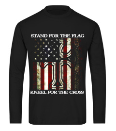 Stand for the Flag Kneel for the Cross Christian T-Shirt