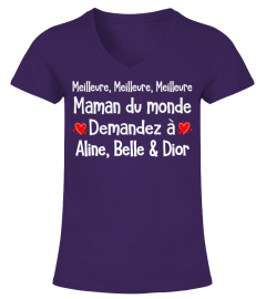 Maman Du Monde Personnalisé Shirt
