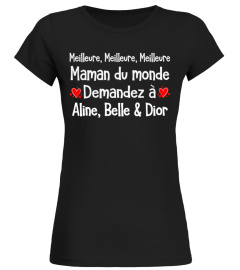 Maman Du Monde Personnalisé Shirt