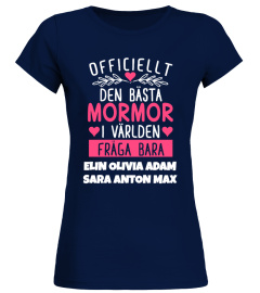 OFFICIELLT DEN BÄSTA MORMOR PERSONIFIERADE T-SHIRT