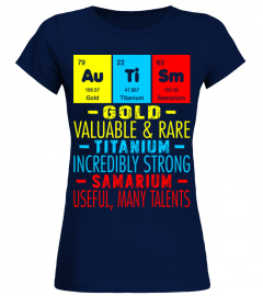 Gold Titanium Samarium Autism Awareness Tshirt