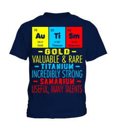 Gold Titanium Samarium Autism Awareness Tshirt