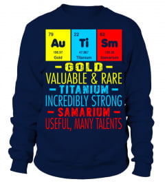 Gold Titanium Samarium Autism Awareness Tshirt