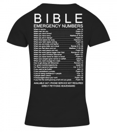 Bible Emergency Numbers Shirt