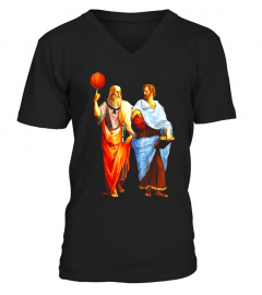 Plato Aristotle Basketball Match - Fun Philosopher Shirt