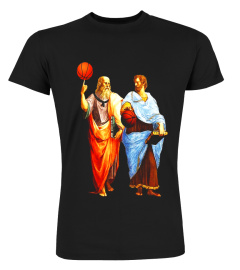 Plato Aristotle Basketball Match - Fun Philosopher Shirt