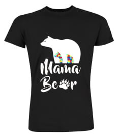 Autism Awareness Mama Bear Mom T-Shirt0